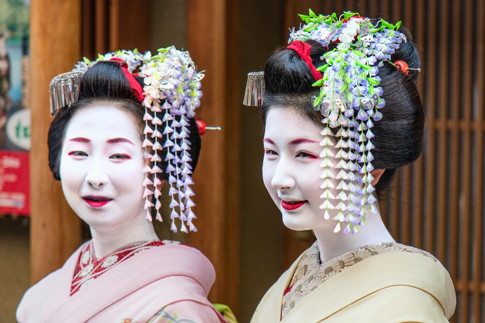 Geisha in traditional costume in Kyoto Japan