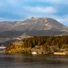 Stunning view of Lake Ashi with Mount Hakone in the backdrop, Japan.